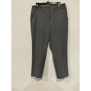 Worthington Women's Size 6 Mid Rise Straight Leg Dress Pants Dark Gray‎